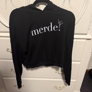 Bella Canvas Black Hoodie with White Print